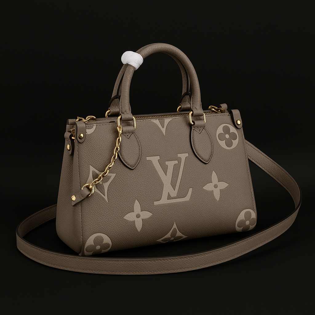 Louis Vuitton Taupe Monogram Giant Canvas Handbag with Chain Strap