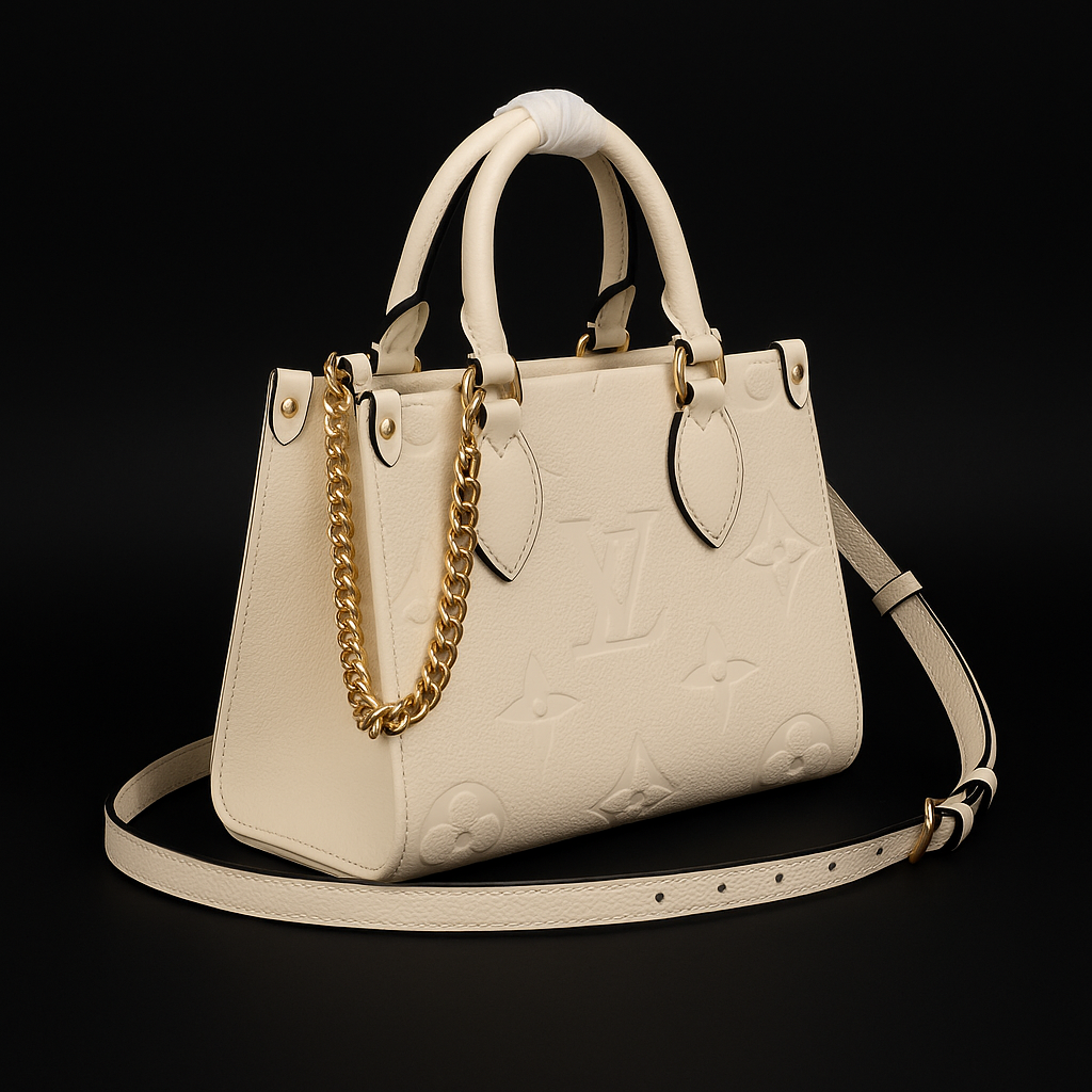 Louis Vuitton Cream Monogram Giant Canvas Handbag with Chain Strap